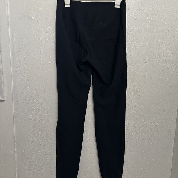 Athleta Tights Pants Womens 8 Black Interstellar Split Hem Zip Waist Travel - Picture 8 of 11